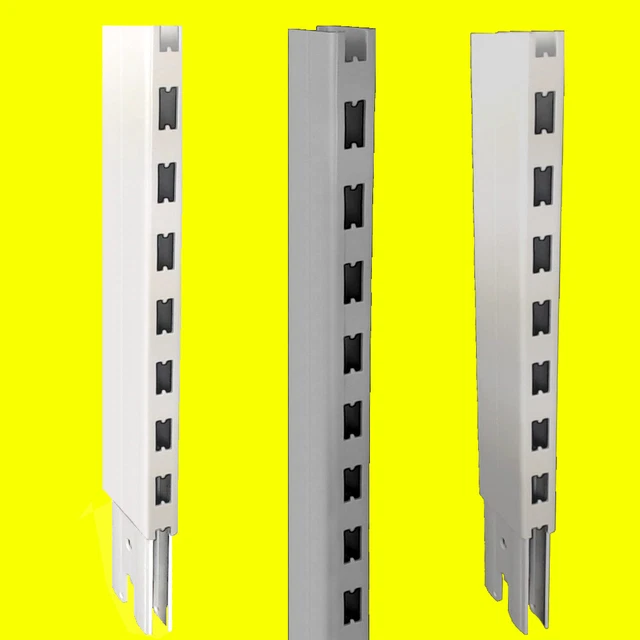 1 Säulen Ständer 180cm Regale Gondel 6x3 Tegometall Verkaufsregale Weiss Weiß