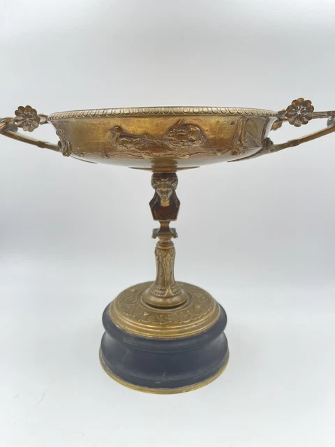 Coupe Ornementale En Bronze Signée F. Barbedienne - Décor Feuillage Art Nouveau - Pièce Originale Française