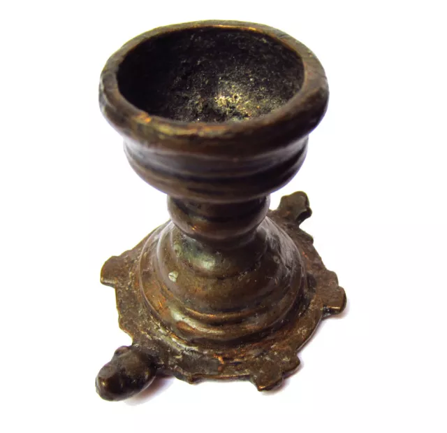 Antica Lampada Olio Di Cult Decorato Di La Tartaruga Akûpâra - Nepal 18e