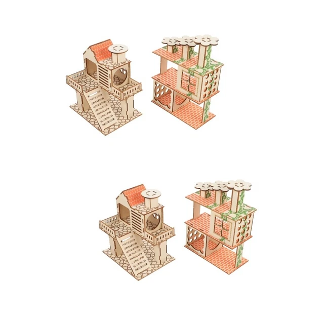4 pcs Hamster Käfig Zubehör Guinea Pig Hideout Gerbil
