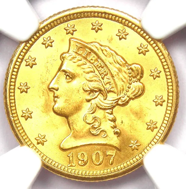 1907 Liberty Gold Quarter Eagle $2.50 Coin - Certified NGC MS66 - $1,500 Value