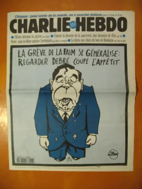 Charlie Hebdo N° 217 du 14/08/1996-Grève de la faim se généralise regardez Debré