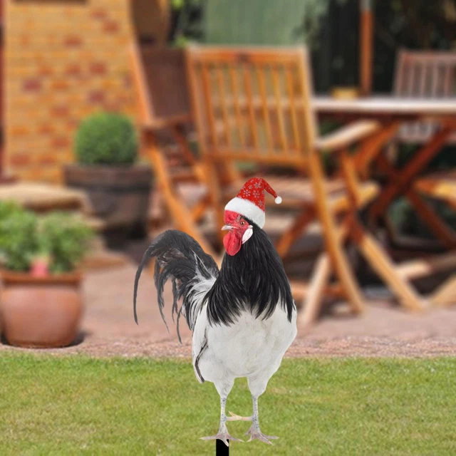 Chicken Yard Art Decor Rooster Hen Animals Stakes for Outdoor Lawn