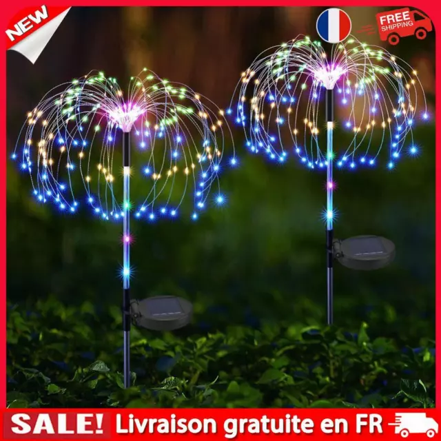 4pcs 125LED Solar Fireworks Dandelion Light Outdoor Garden Decor (Color��)