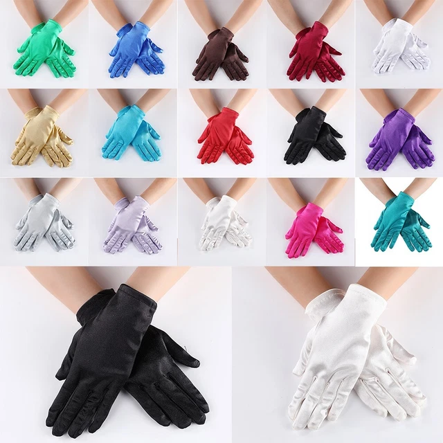 Utile Donna Guanti Abito da Sera Lucido Donna Ballo Lucido 1pair Corte