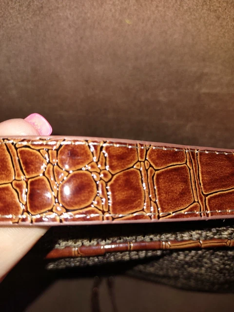 Samantha Brown  Faux Croc Makeup Travel Bag Brand New 5 ind. bags 2 Large pocket 6