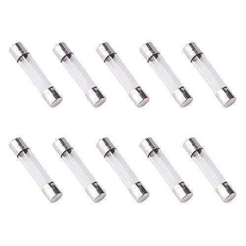 Lot de 10 fusibles rapides en verre 250 V 30 x 6 mm (15 A)