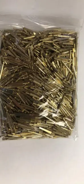 1000 Pcs Single Pin Brass Plated Dental Lab