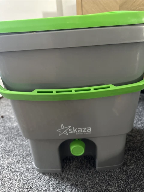 Bokashi Skaza Compost Doble Bin Gris Aplicación 14.5 por 11.5 Pulgadas Nuevo