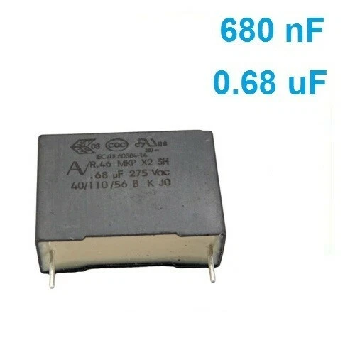2 Condensateurs MKP62 X2 0.022µF 275V - Film Polypropylène, 223M, Tolérance 20% - Neuf