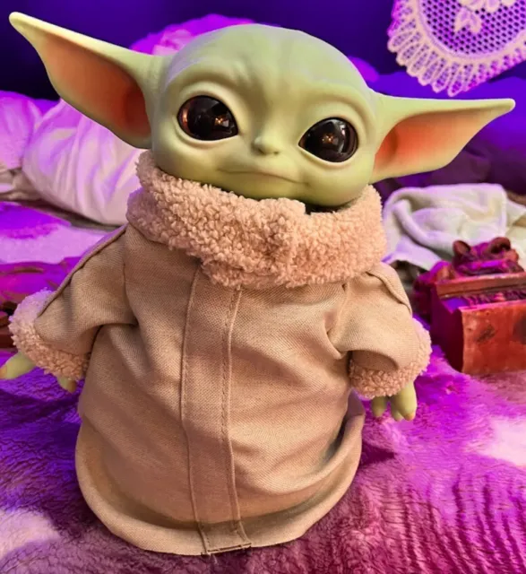 Mandalorian The Child Plush Baby Yoda New Star Wars Grogu Doll Mattel  11"rubber