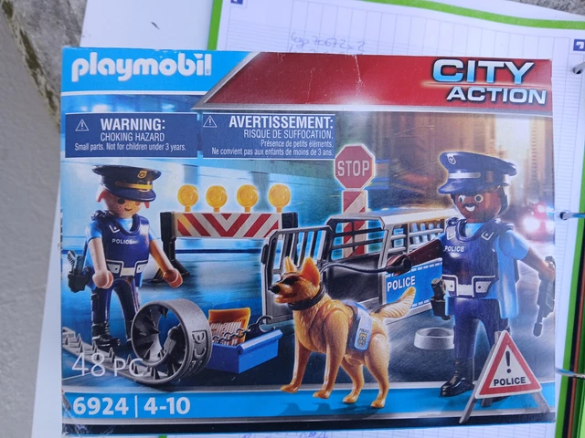 PLAYMOBIL VINTAGE POLICE camion transport policiers set 3233 de 1976 EUR 10,00 - FR