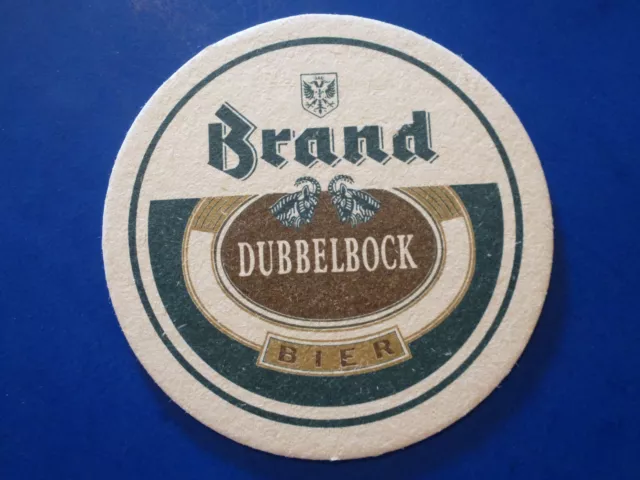 Vintage Beer Bar Coaster ~*~ BRAND Brewery Dubbelbock Bier ~ Wijlre, Netherlands