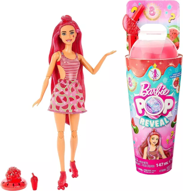 Barbie Pop Reveal Fruit Series - Watermelon Crush Scented Doll & Surprises