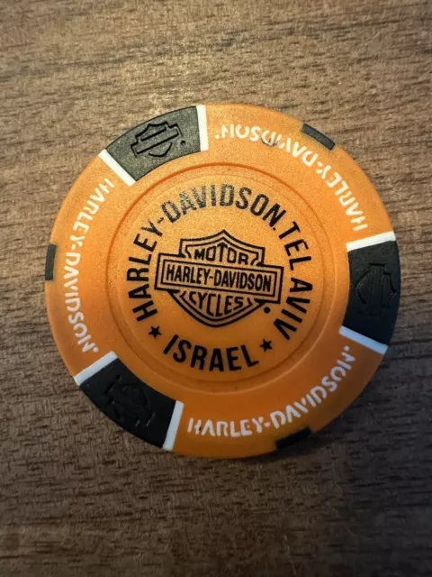 1 Original Poker Chip Harley Davidson, Tel Aviv, Israel 🇮🇱