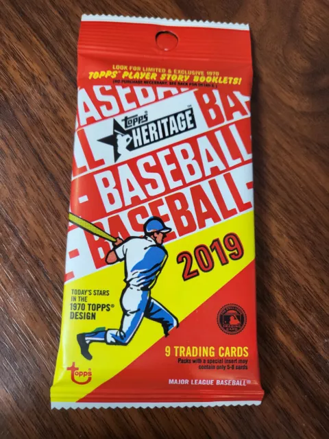 2019 Topps Heritage Baseball 9 Card Retail Pack - Full checklist within
