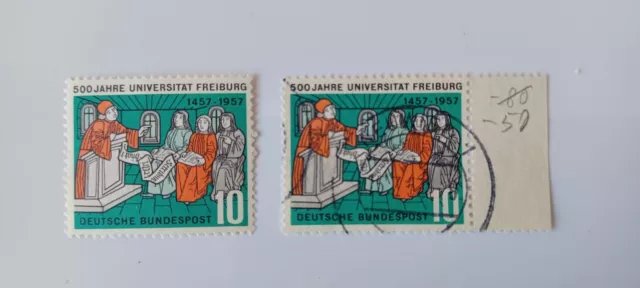 Briefmarken Deutsche Bundespost 1957 Mi 256 500 Jahre Uni Freiburg