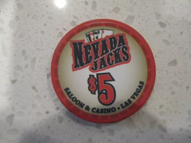 $5 Nevada Jacks Saloon Casino Chip + FREE Mystery Las Vegas Poker Chip
