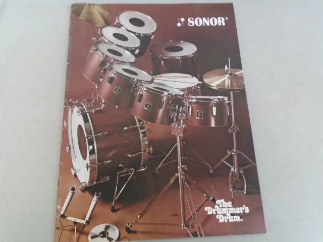 Vintage 1977 Sonor Phonic Drum Catalog-The Drummer's Drum-Very Good!