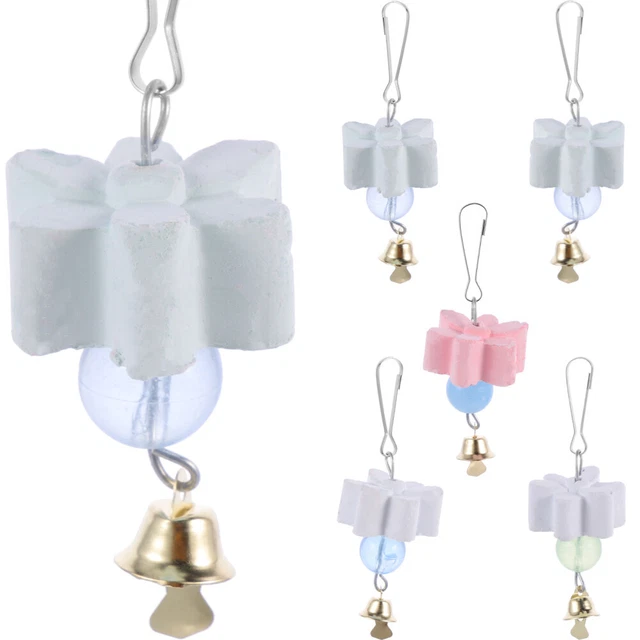 6 Pcs Parrot Toys Bird Grinding Beak Calcium Stone Petlinks Cat Toys Birdcage
