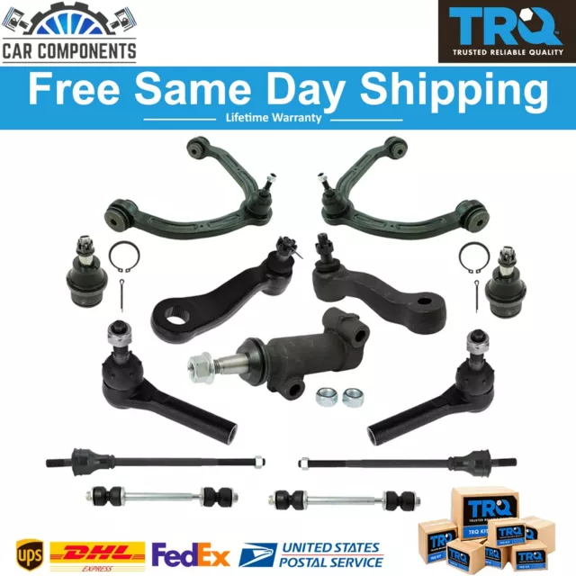 TRQ New Steering Suspension Set 13pc For 2003-2018 Chevy Express GMC Savana 2500