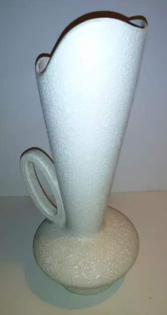 Vintage Royal Haeger Large Pebble Texture White Pitcher Vase 14" Tall MCM