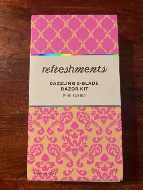 Refrescos Deslumbrante Kit de Navaja de 5 Hojas Rosa Burbujeante Nuevo en Caja