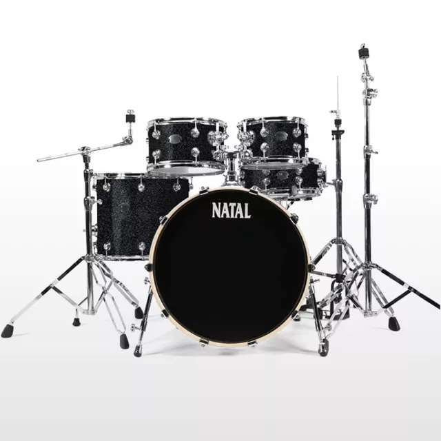 Natal Arcadia Drum Kit Transparent Black (24 Bass, 13 Tom, 16 Floor, 14 Snare) 2