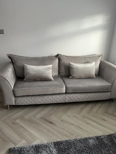 Sofology Shimmer Sliver Mix 4 Seater Sofa & 2 Seater Sofa RRP 2600