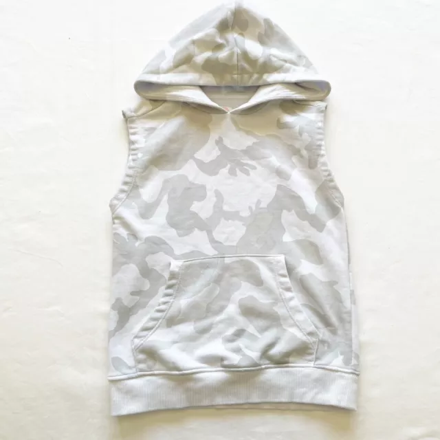 Wonder Nation White Camo Sleeveless Hoodie size 6/7