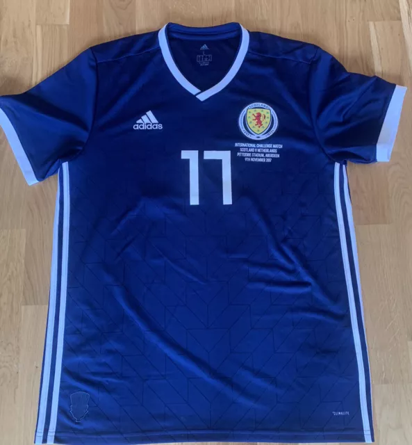 Scotland Football Shirt Adidas 2017 Match Worn Issue Sheffield Wednesday Hearts