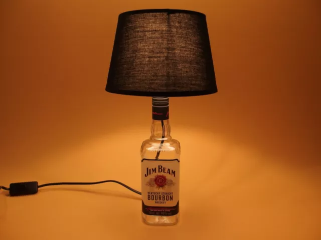 Jim Beam - Flaschen Lampe Tischlampe LED 220V mit Schalter SEHR ORIGINELL S1