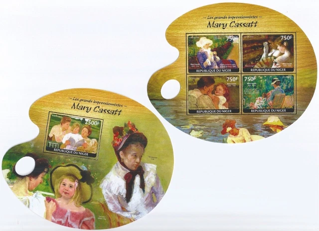 Republique Du Niger Block Set Gold Edition Mary Cassatt Gemäldekunst