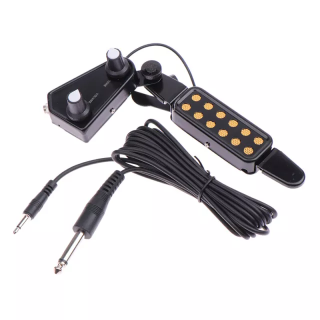 12-hole Guitar Sound Hole Pickup With Tone Volume Controller Cable Guitar Parts