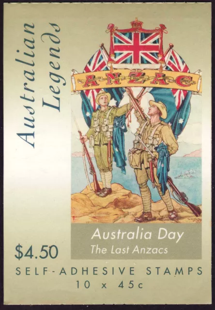 Australian Legends The Last Anzacs booklet. Philatelic Barcode  •  FREE POST  •