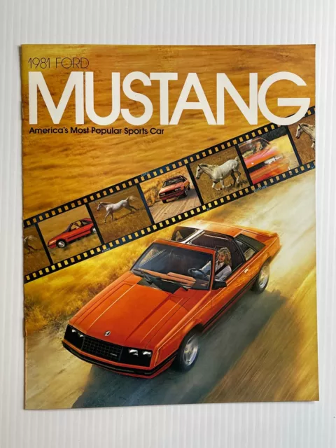 1981 Ford Mustang Car Sales Brochure *Showroom Booklet (15 Color Pages)