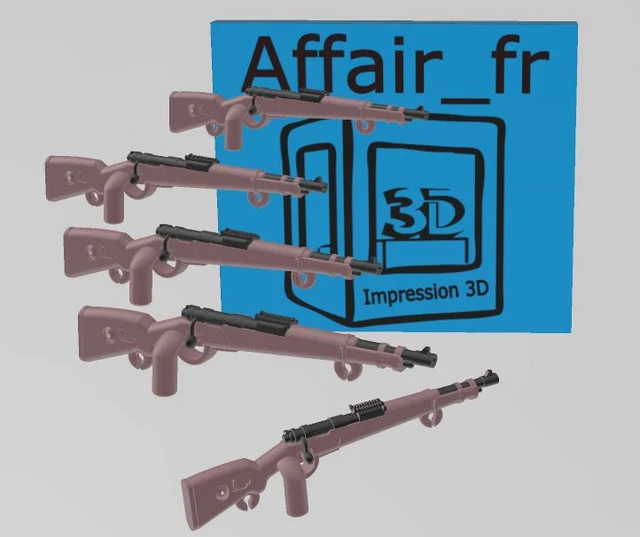 CUSTOM PLAYMOBIL WW2 IMPRESSION 3D 5 fusils K98 Allemand N2 EUR 5,00 PicClick FR