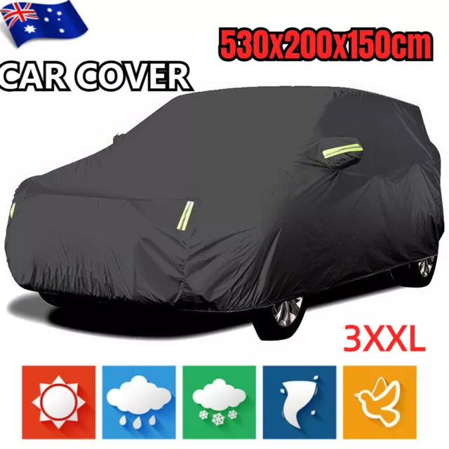 3XXL Large Car Cover Outdoor Waterproof Rain UV Dust Resistant Weather Proof AU