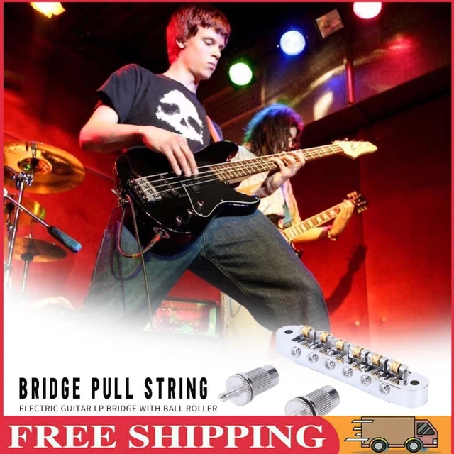 Tune-O-Matic LP EPI Electric Guitar Bridge Roller Saddle Accessory (Silver)