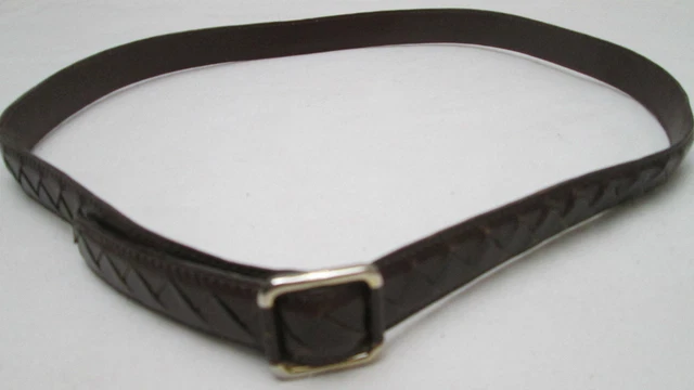 Ceinture Large En Cuir GIL HOLSTERS - Vintage - Taille 72/82 Cm - Marron - Occasion