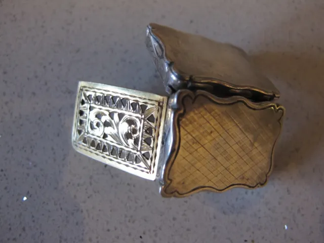 Antique Edward Smith Silver Vinaigrette Birmingham 1842