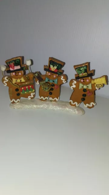 Kurt S Adler Gingerbread 1 piece with 3 gingerbread with instruments (No Box)