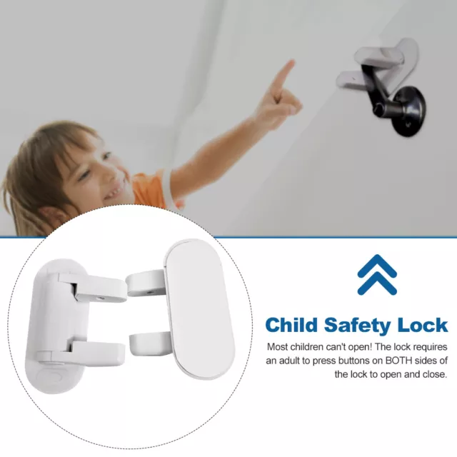 Self Prevent Opening Bedroom Home Childproof Door Lever Lock New