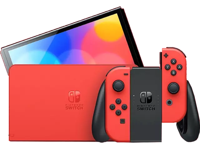 Consola - Nintendo Switch OLED (Edición Rojo Mario), 7", Joy-Con, 64 GB