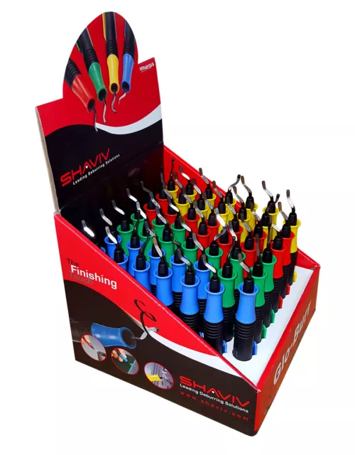 Shaviv 29136 Glo-Burr B 48pc Assortment Kit Rainbow Blue,Yellow,Green&Red