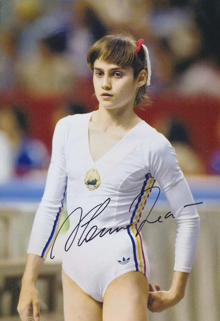 Nadia Comaneci origiginal signiertes Foto 20 x 30 cm HAMMERMOTIV