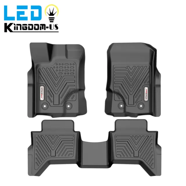Floor Mats for 2019-2023 Ford Ranger SuperCrew Cab Protection All Season Liners