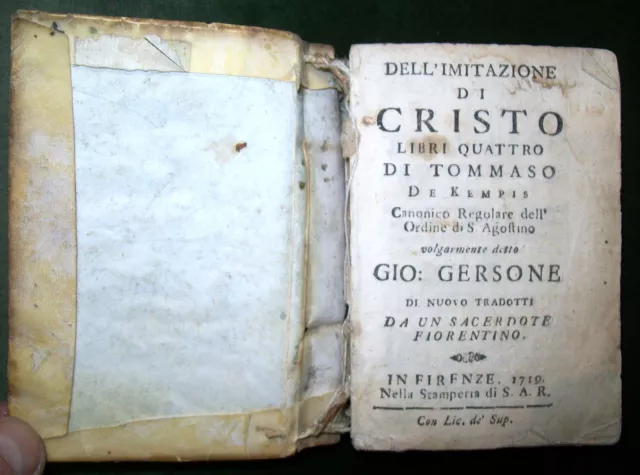 GERSON, Jean. Dell’Imitazione di Cristo libri quattro