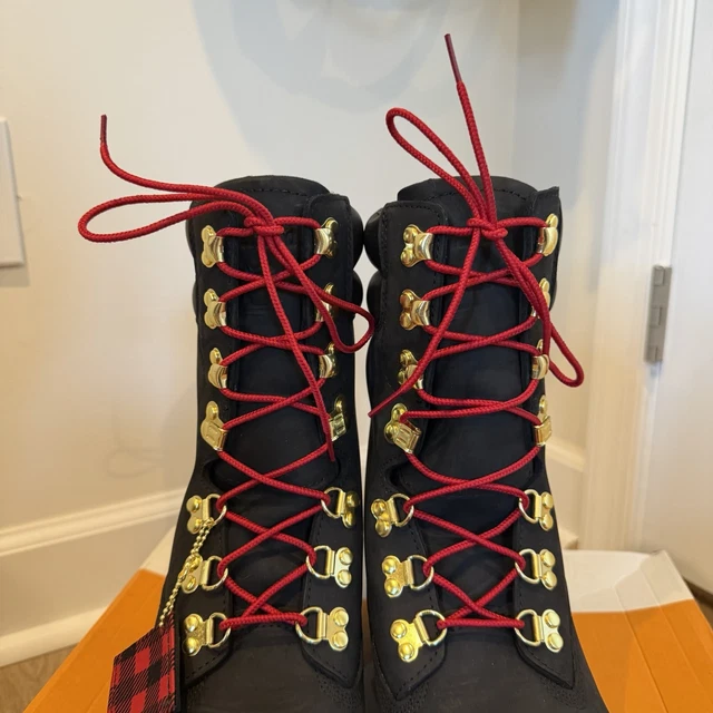 TIMBERLAND SUPER BOOT 8 Inch Mens 10 Black Nubuck Vibram Sole 40 Below ...