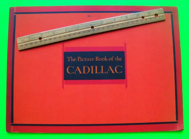 1930 THE PICTURE BOOK OF CADILLAC HUGE PRESTIGE 34-pg BROCHURE Gorgeous Artwork